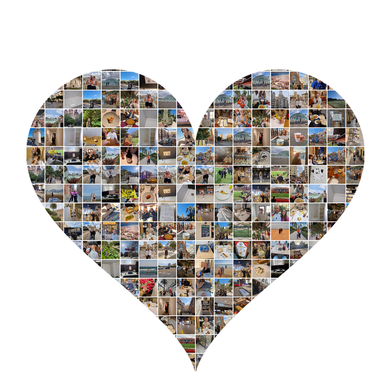 Herzform-Collage